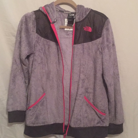 The North Face fuzzy hooded jacket!! Sz XL 💕💕 - Picture 6 of 8